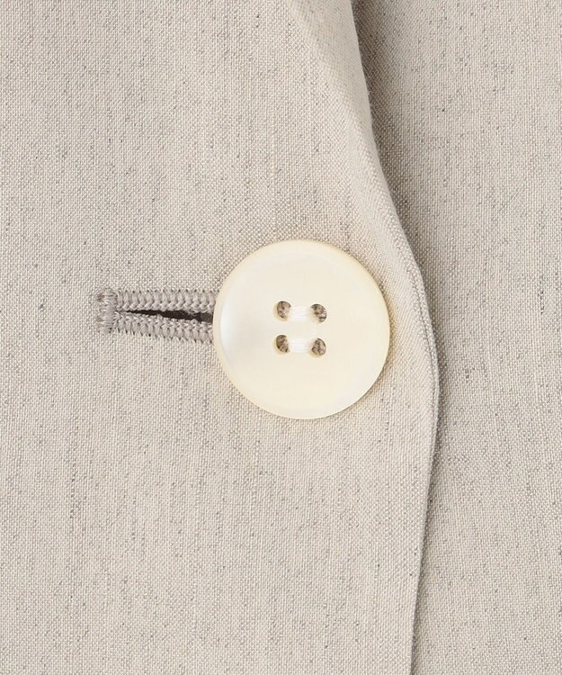 23区 【セットアップ対応】リネンレーヨンストレッチ テーラード ジャケット ベージュ系