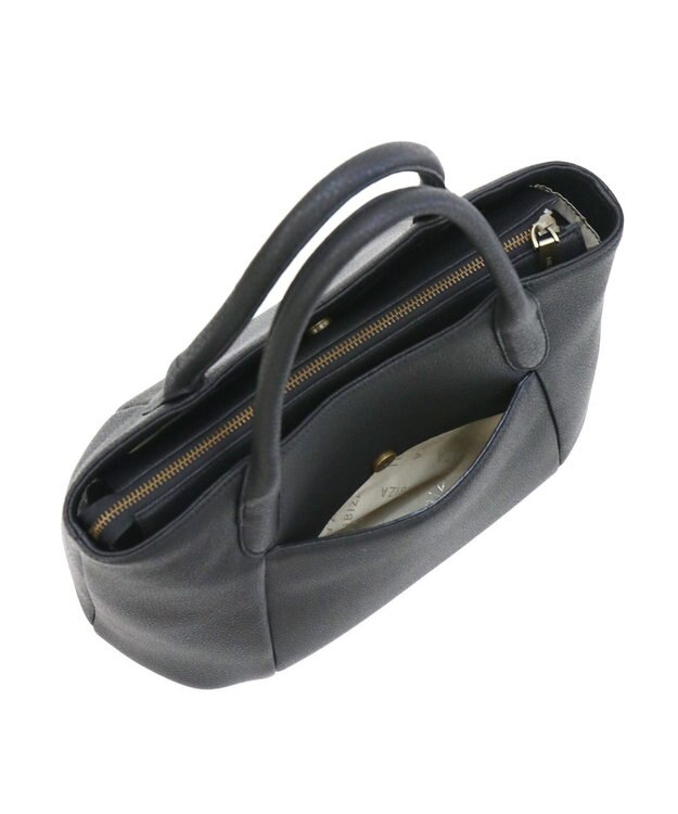 IBIZA 牛革　ハンドバッグ（ワイドサイズ） 黒