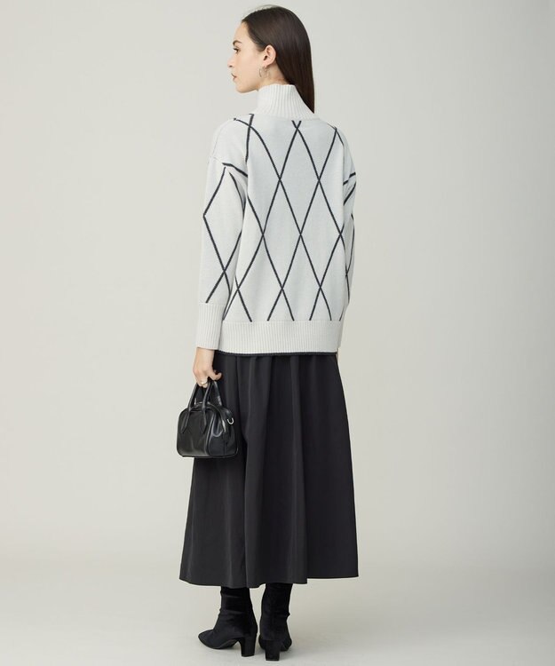 ICB エステルメモリータフタ キャザースカート ブラック