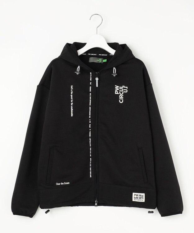 PW CIRCULUS 【WOMEN】裏毛ジップアップフーディー ブラック系