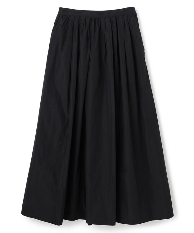 uncrave メモリータフタ フレアスカート ブラック