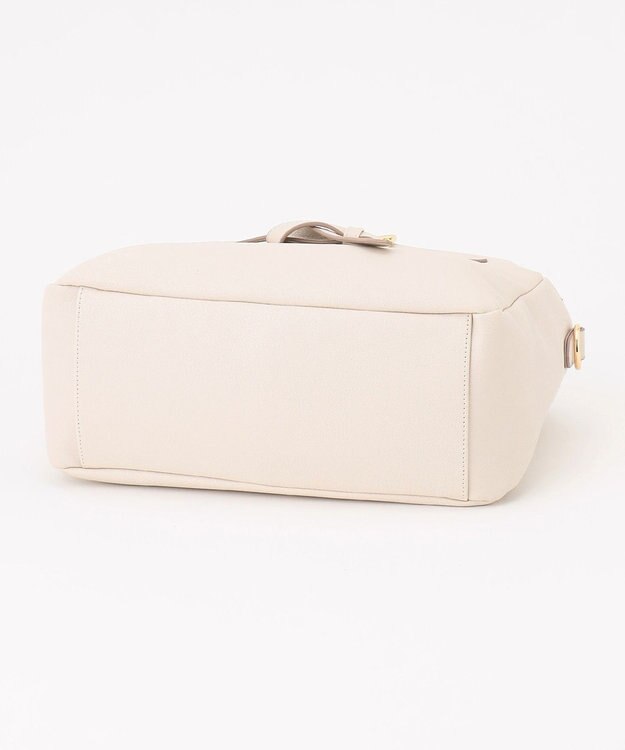 ANY SIS 【2WAY】ベルトバックルラウンドミディトート バッグ アイボリー