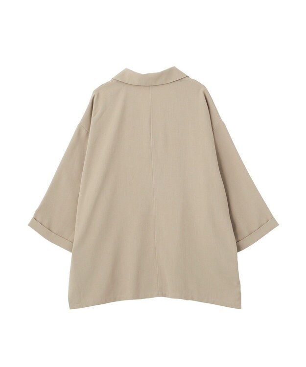 Green Parks 【適ON】シアーシャツジャケット Gray Beige
