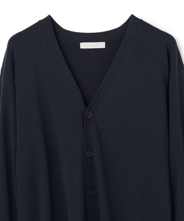 UNFILO MENS 【男女兼用】ソフトサーモ アンチピリングニット カーディガン ネイビー