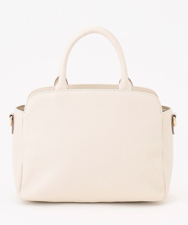 ANY SIS 【2WAY】ベルトバックルラウンドミディトート バッグ アイボリー