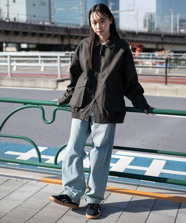 WEGO 【ユニセックス着用ITEM】PUダブルZIPフライトジャケット グレーその他