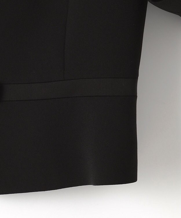 組曲 NOIR 【洗える】ウォッシャブルストレッチバックサテン ジャケット＋ワンピース ブラック系