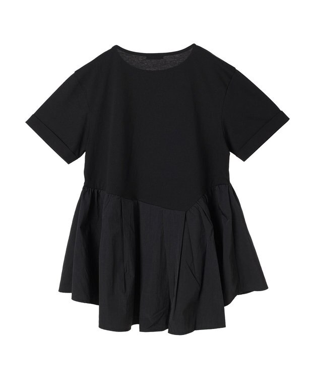 earth music&ecology 異素材チュニックカットソー Black