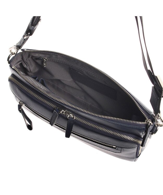 ACE BAGS & LUGGAGE ultima TOKYO ウルティマ トーキョーケヴィン ショルダーバッグ ヨコ型2WAYタイプ レザー 77994 ネイビー