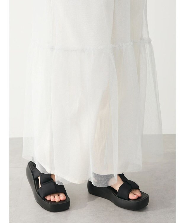 Green Parks ２ｗａｙ　レイヤードラメワンピース Light Gray