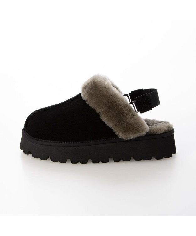 MODE ET JACOMO <carino>本革ムートンサボ ブラック