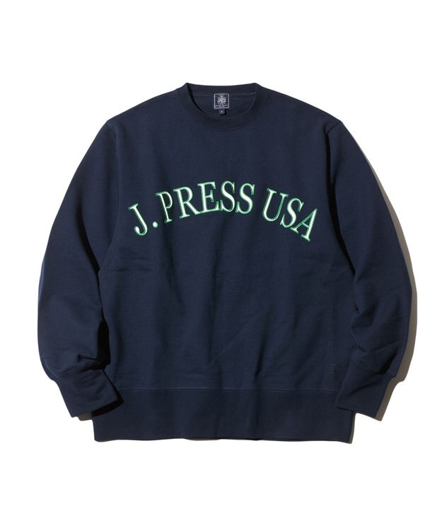 J.PRESS MEN 【J.PRESS ORIGINALS】FABRIC LOGO SWEATSHIRT ネイビー系