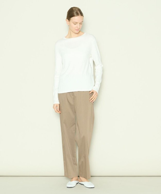 JOSEPH 【洗える】クリーミーリブ　ロングスリーブトップス White