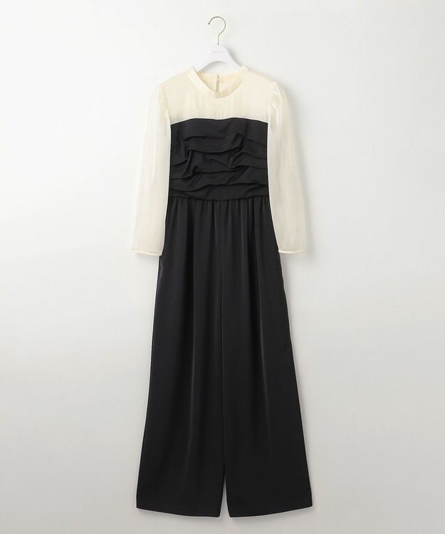 ANY SIS 【洗える】デザインタック コンビネゾン ブラック