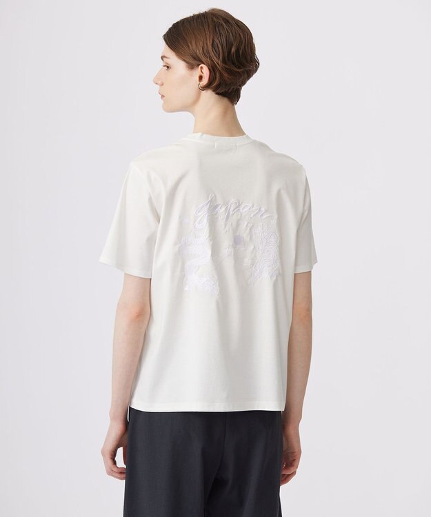 ICB 【洗える】 スーベニアTEE オフホワイト×白刺繍系