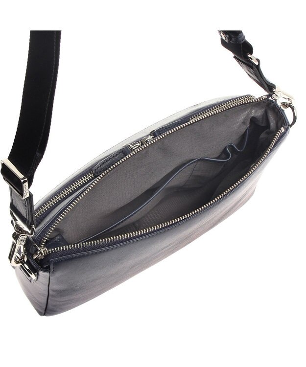 ACE BAGS & LUGGAGE ultima TOKYO ウルティマ トーキョーケヴィン ショルダーバッグ ヨコ型2WAYタイプ レザー 77994 ネイビー