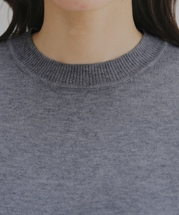 Tiaclasse 【洗える】チュールレースドッキングワンピース グレー