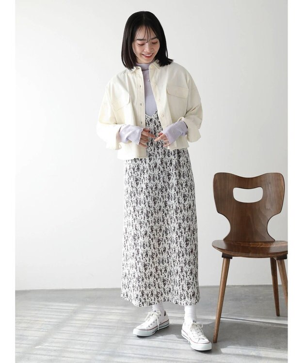 Green Parks 前後２ｗａｙ　プリーツキャミワンピース Ecru