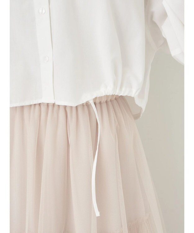 earth music&ecology ドロストヘムショートシャツ Off White