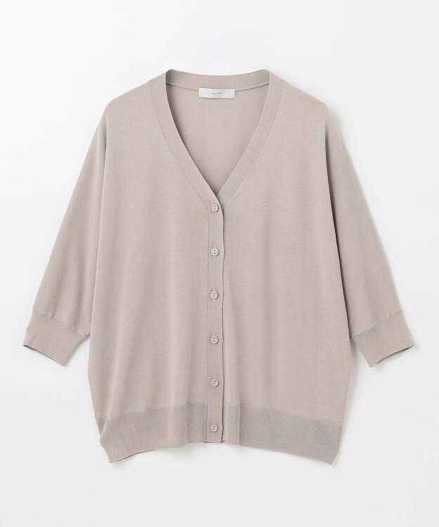 ANY 【UVケア/接触冷感/アンチピリング】多機能ハーフスリーブカーディガン ライトベージュ