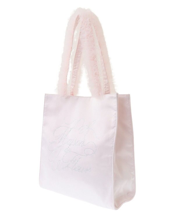Maison de FLEUR チュールハンドルラインストーントートバッグ Pink