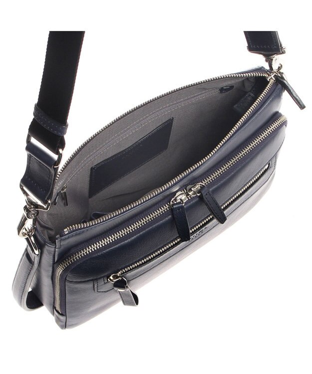 ACE BAGS & LUGGAGE ultima TOKYO ウルティマ トーキョーケヴィン ショルダーバッグ ヨコ型2WAYタイプ レザー 77994 ネイビー