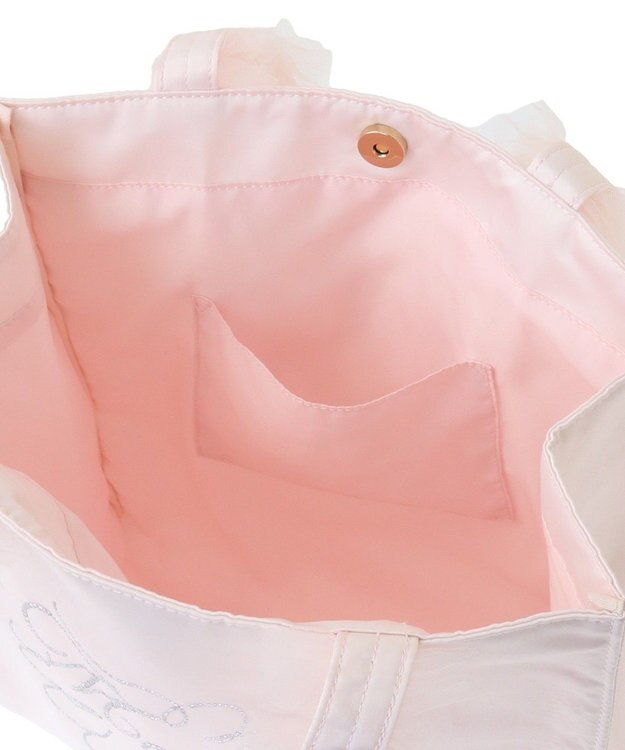 Maison de FLEUR チュールハンドルラインストーントートバッグ Pink