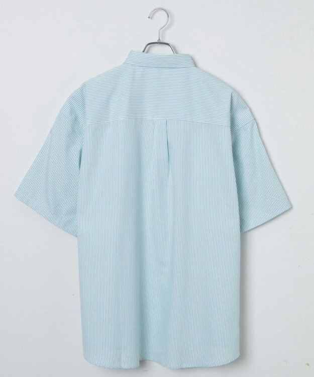 WEGO 【ユニセックス着用ITEM/シワになりにくい】イージーケアオックスフォードシャツ（S） グリーンストライプ