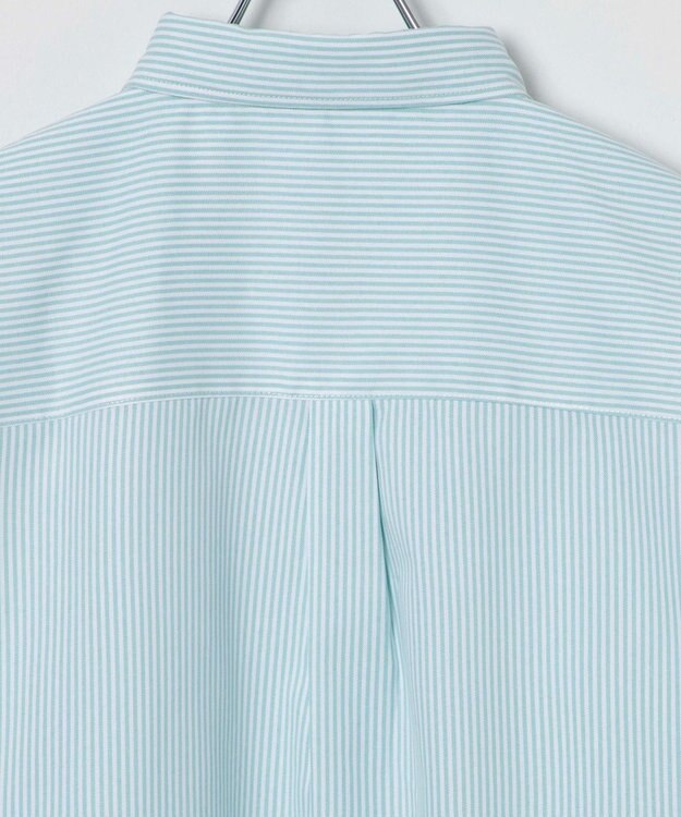 WEGO 【ユニセックス着用ITEM/シワになりにくい】イージーケアオックスフォードシャツ（S） グリーンストライプ