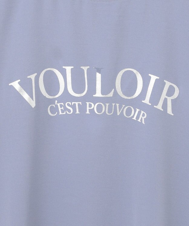 ANY 【WEB限定/UVカット/吸水速乾/接触冷感】ジョーゼットロゴ半袖Tシャツ ブルー