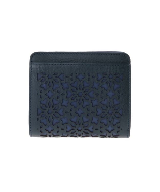 genten カレイド 2つ折り財布 ネイビーブルー