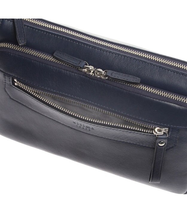 ACE BAGS & LUGGAGE ultima TOKYO ウルティマ トーキョーケヴィン ショルダーバッグ ヨコ型2WAYタイプ レザー 77994 ネイビー