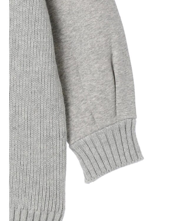 CRAFT STANDARD BOUTIQUE 片畔ニットドッキングチュニック Gray Mixture