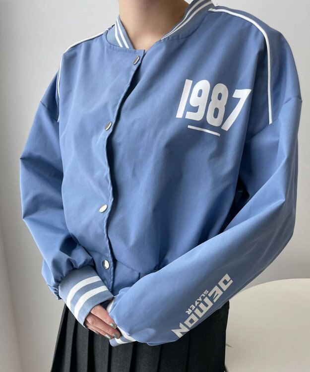 WEGO ラインカラーブルゾン サックス