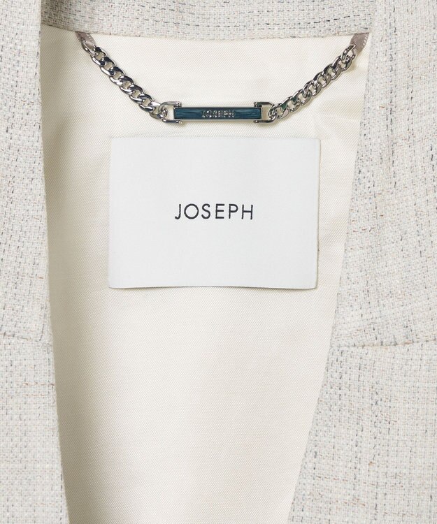 JOSEPH テクスチャードコットンリネン　ジャケット Cement