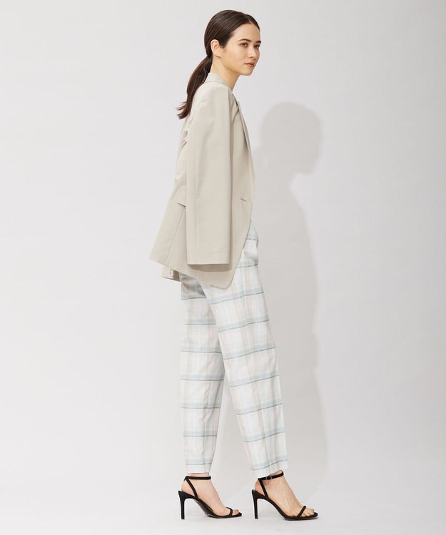 ICB 【洗える】 サマーウールトロ テーラードジャケット ライトオリーブ系