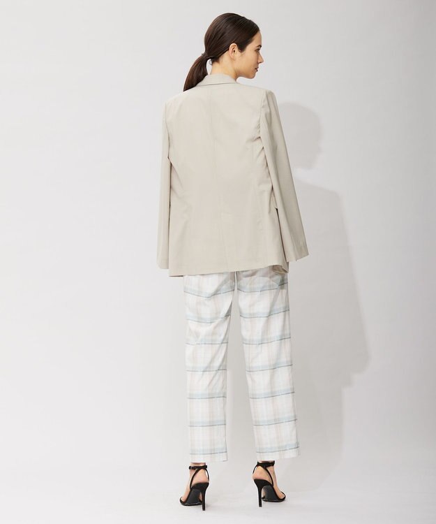 ICB 【洗える】 サマーウールトロ テーラードジャケット ライトオリーブ系