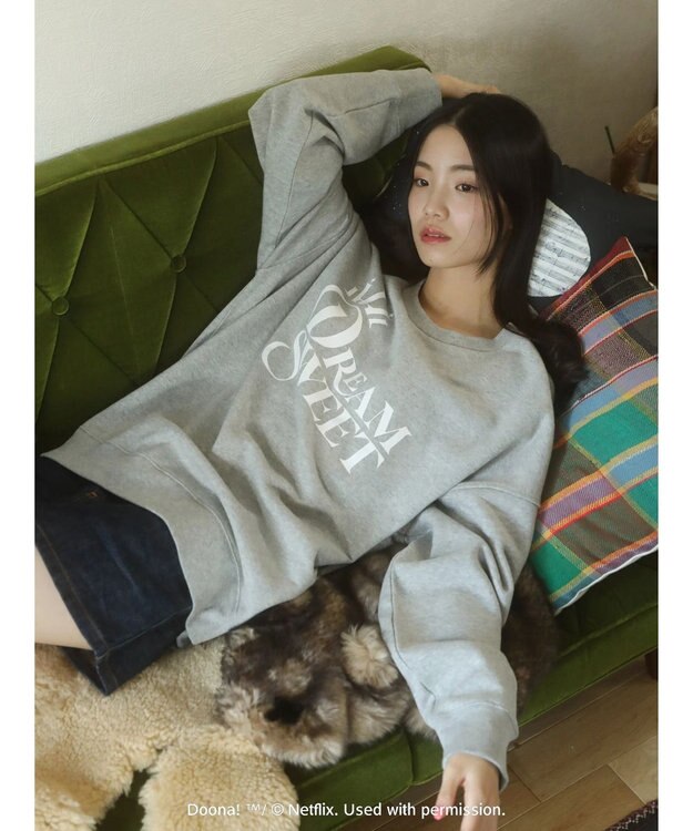 Green Parks ●ＤＯＯＮＡ！　ロゴｐｔルーズスウェット Gray Mixture