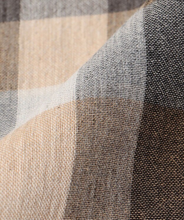 JOSEPH ABBOUD 【イタリア製】ビックランダムチェック ストール ダークブラウン系4