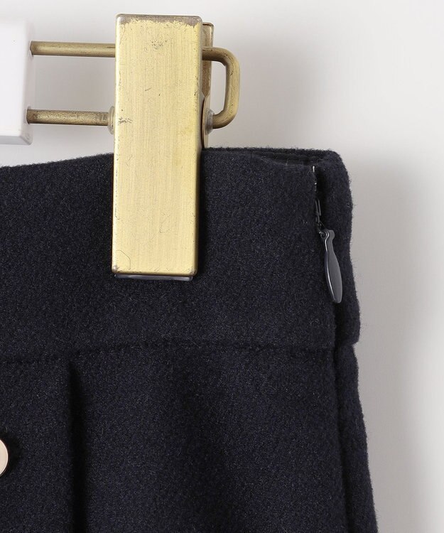 ANY SIS 【洗える】メルトンジャージー スカート ネイビー