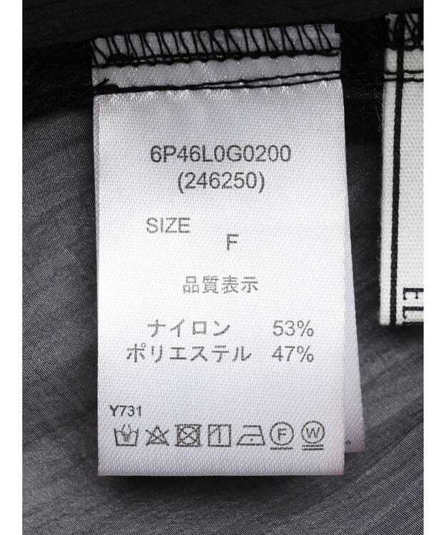 Green Parks ・ＥＬＥＮＣＡＲＥ　ＤＵＥ　シアーバックリボンチュニック Black