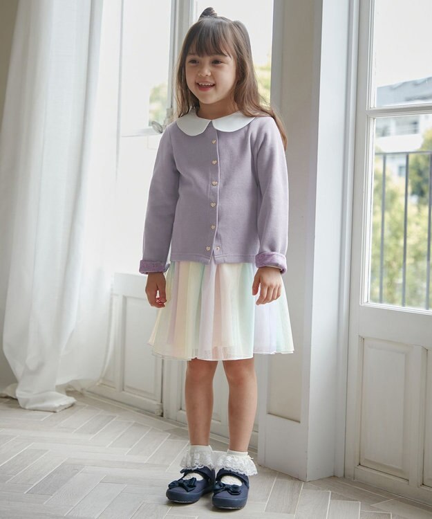 ANY KIDS リボンベルクロハンプバレエ ネイビー系