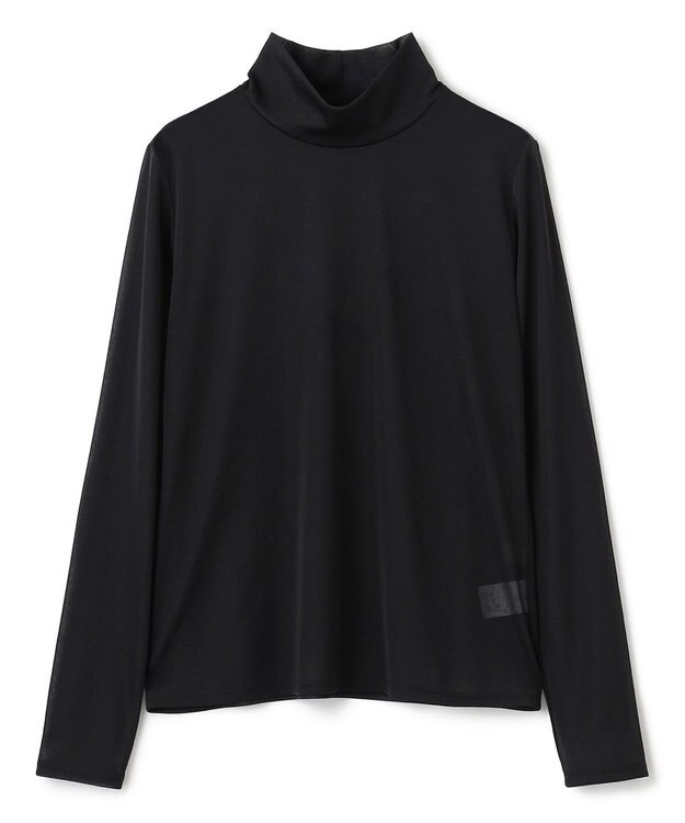 uncrave トリコットシフォン ハイネック カットソー（uncrave STANDARD） ブラック