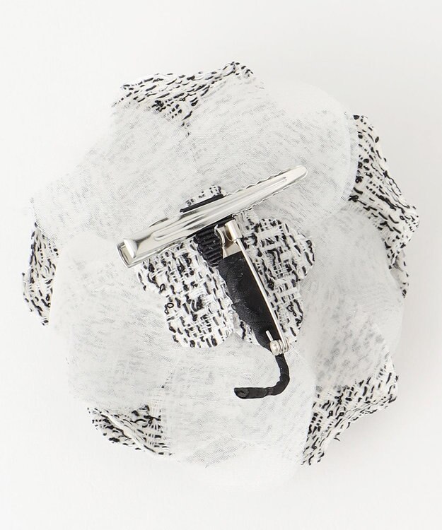 23区 シャイン ツイード コサージュ ブラック系1