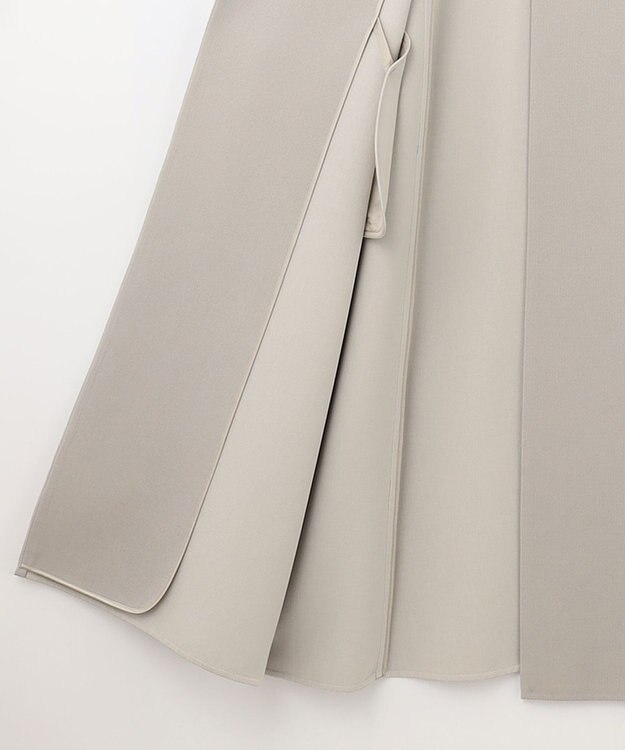 自由区 【洗える】ライトダブルクロス ノーカラーコート サンドベージュ