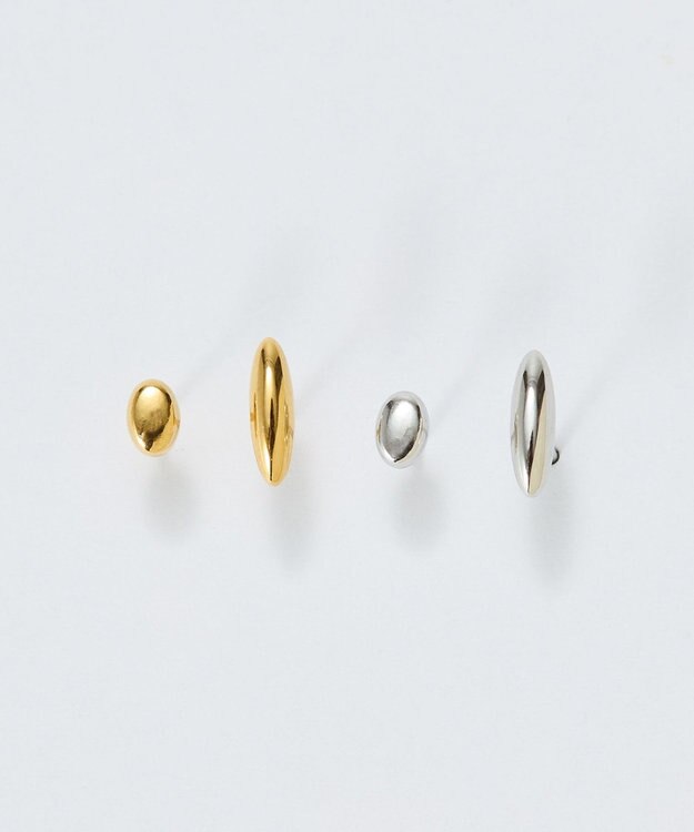 Phoebe 【金属アレルギー対応】メタルビーンズピアス(片耳)　ゴールド/サージカルステンレス ゴールド