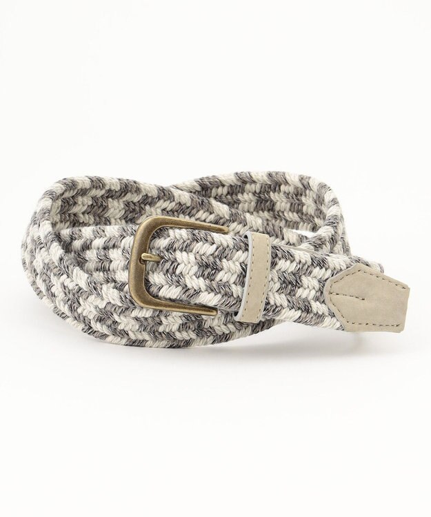 JOSEPH ABBOUD ウールメランジメッシュ ベルト アイボリー系