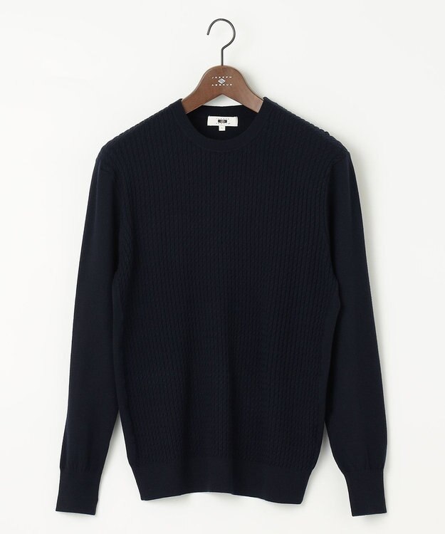 JOSEPH ABBOUD 【新色追加】チクチクしない SNOWYクルーネックニット ネイビー系