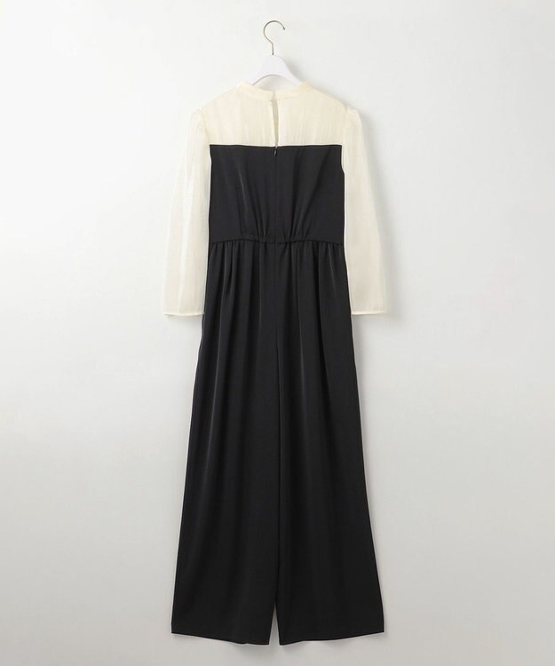 ANY SIS 【洗える】デザインタック コンビネゾン ブラック