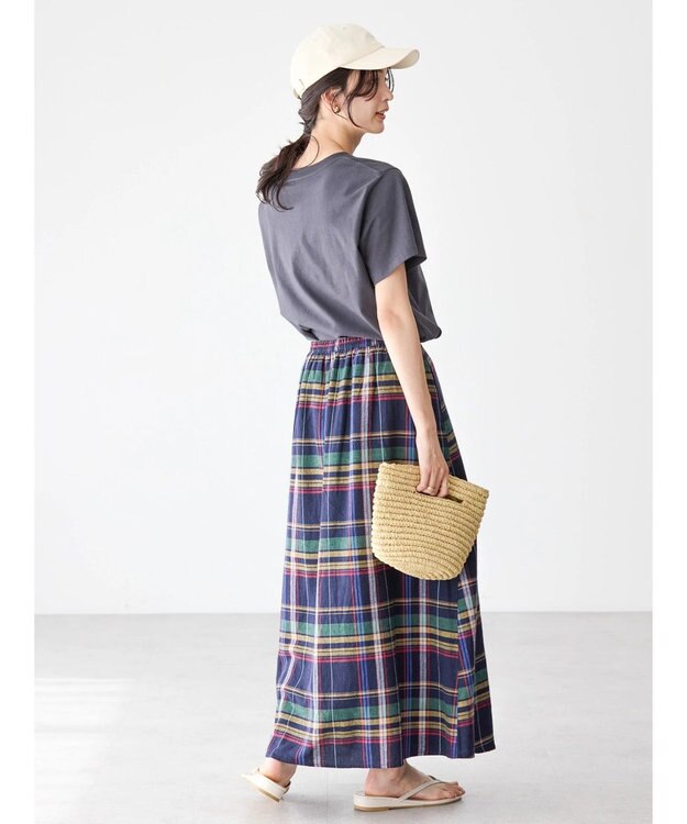AMERICAN HOLIC リネンブレンドフレアスカート2 Check